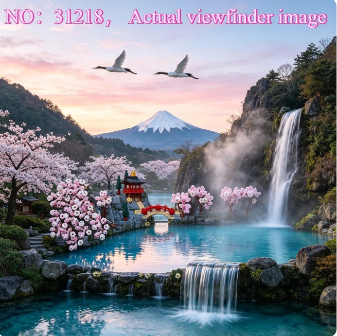 1892 Pieces of Art and Life Cherry Blossom Scenery Models DIY Creative Toys Home Decoration Holiday Gifts