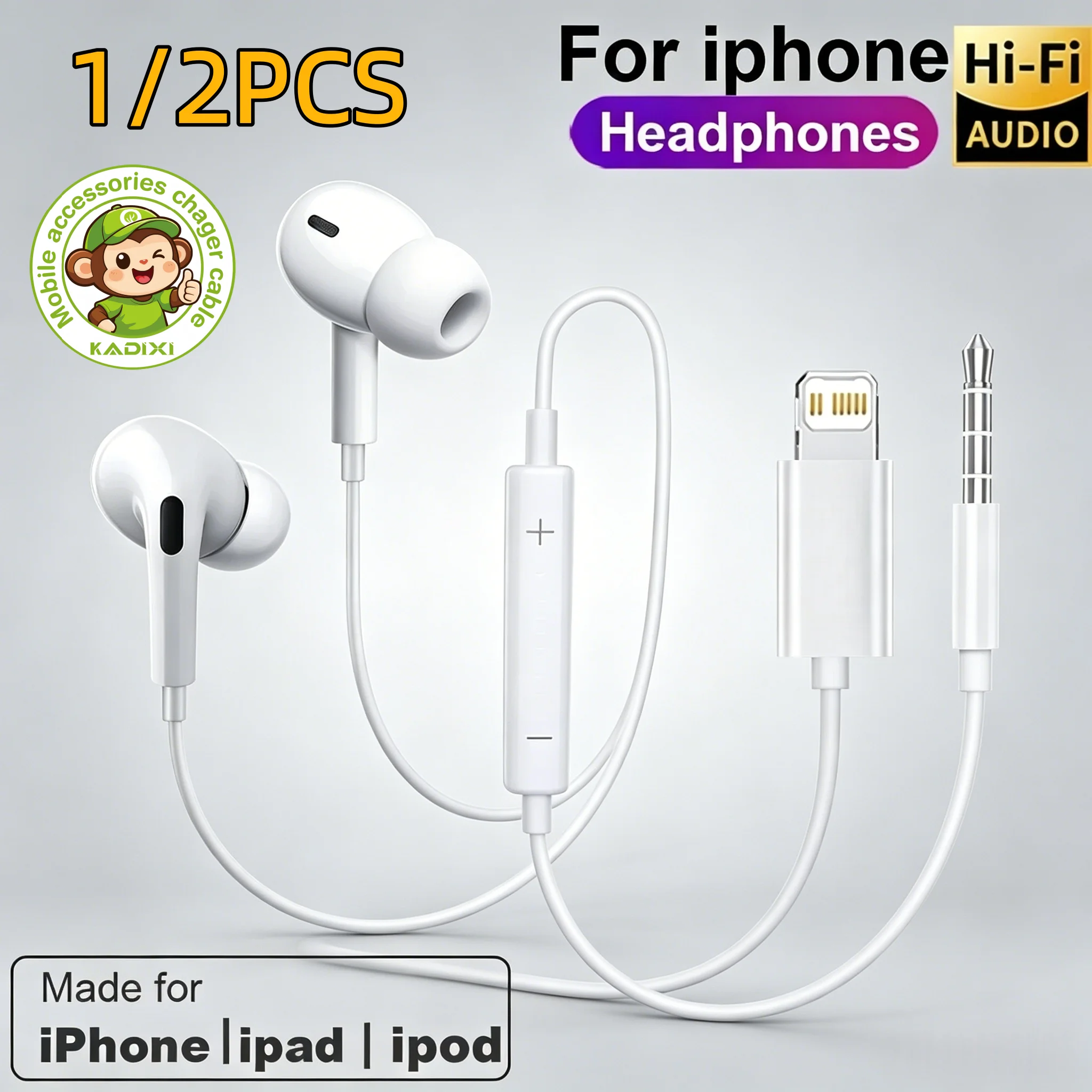 Original iPhone-Kopfhörer für iPhone 14 13 12 11 Pro Max Mini 8 7 6s Plus X XS XR SE In-Ear Kabelgebundene Ohrhörer