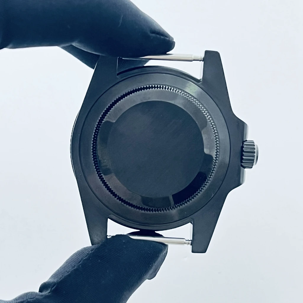 High Quality 40mm NH34 NH35 NH36 NH38 NH39 NH70 ETA2824 PT5000 Black GMT Watch Case With Ceramic Bezel Sapphire Glass Waterproof