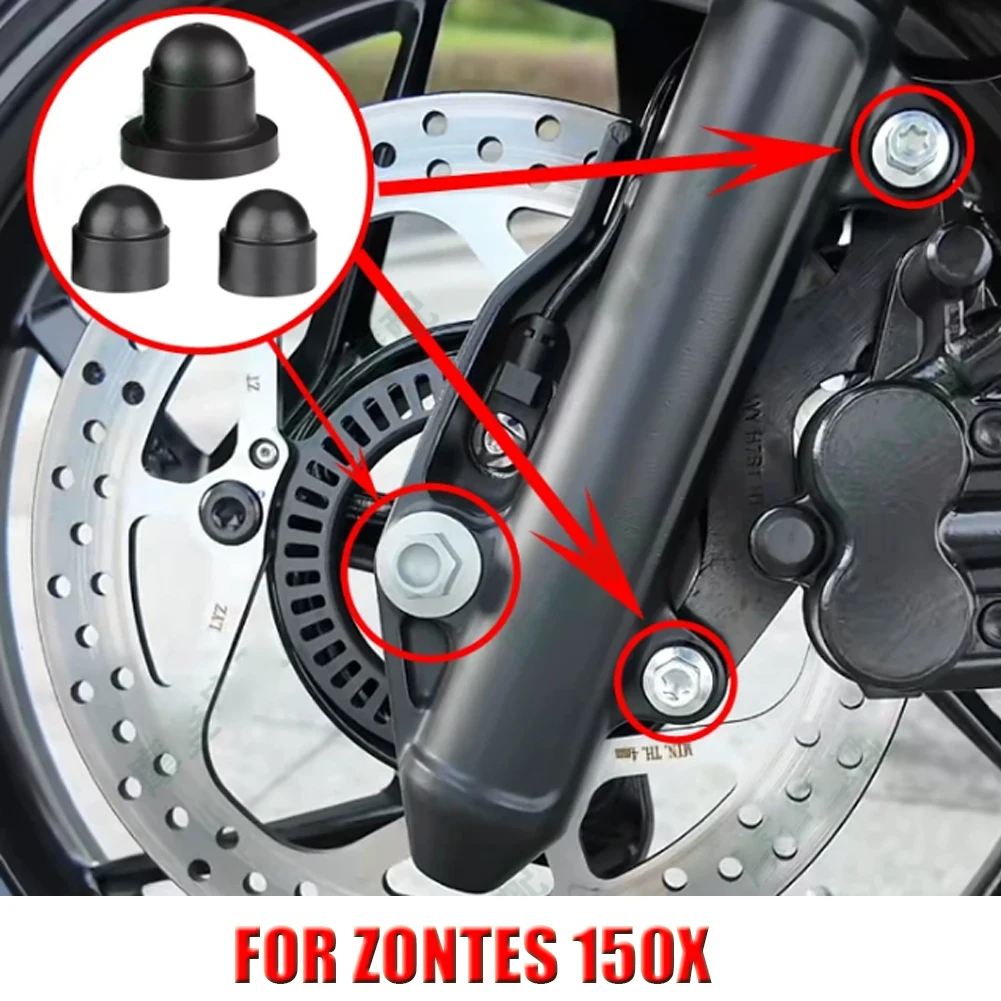FOR ZONTES 150X Front Wheel Axle Fork Shock Absorber Bolts Frame Hole Cover Caps Dustproof Plug