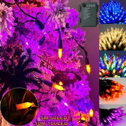 Battery Operated Christmas Tree Fairy Lights Timer 8 Modes LED String Lights Outdoor Patio Garden Wedding Party Holiday Lighting