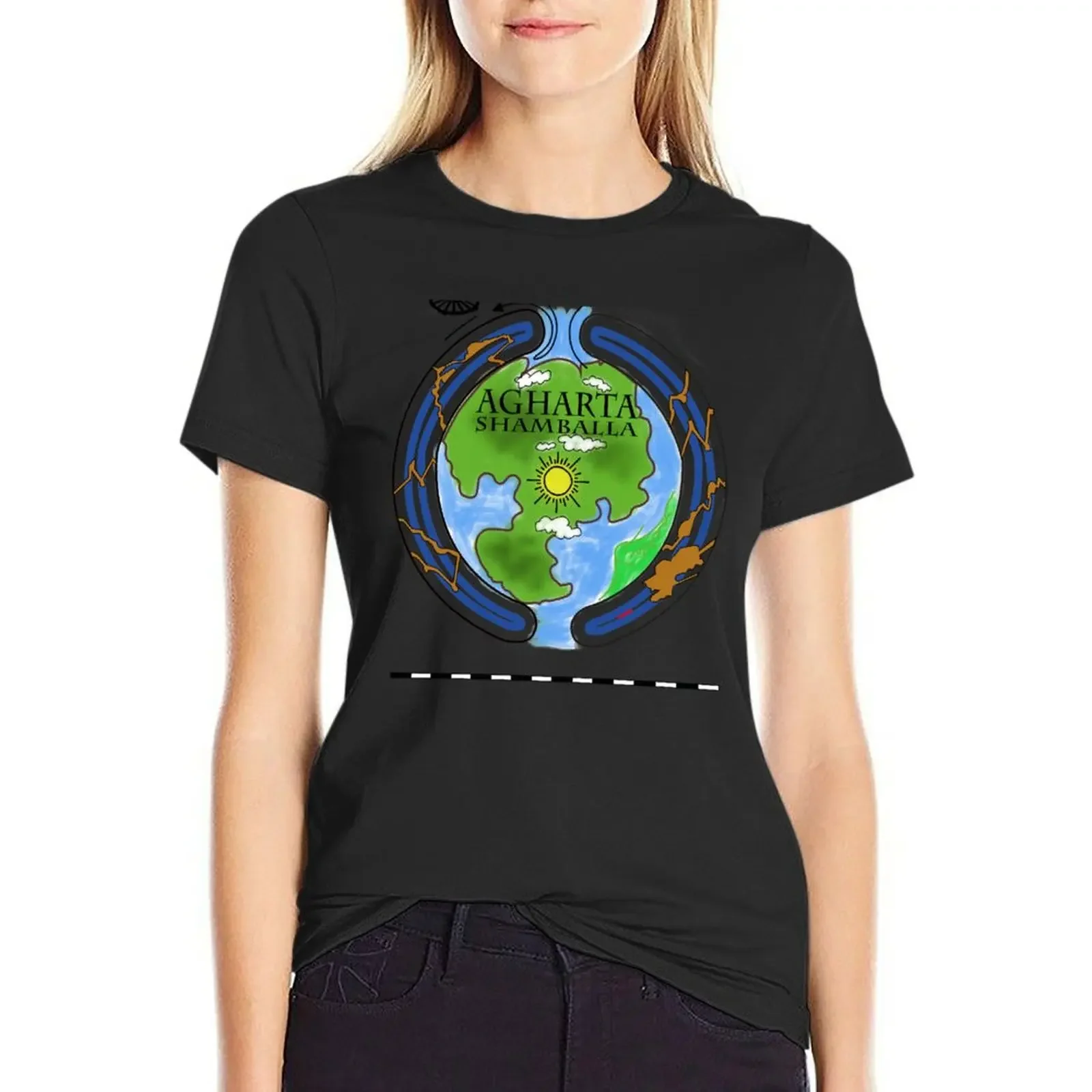 

Agharta, Agharti or Shamballa T-Shirt shirts graphic tees tees hippie clothes western t-shirt dress for Women