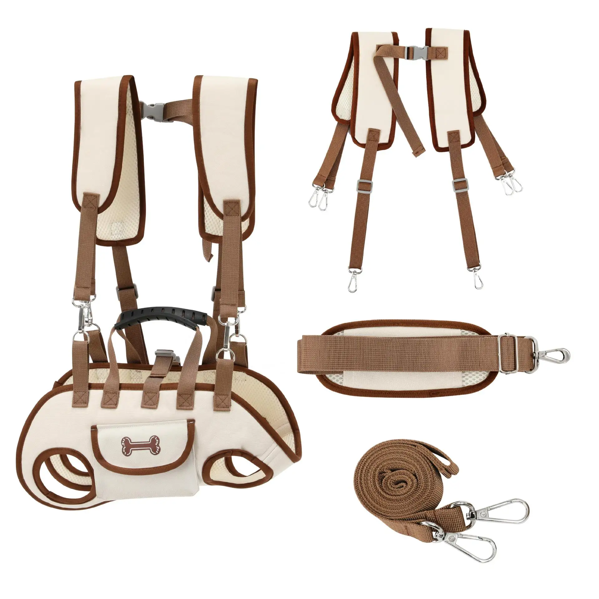 

New Adjustable Crossbody Dog Travel Bag with Leash Clip | Multifunctional Summer Pet Carrier Backpack for Small Dogs