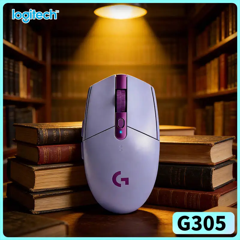 Logitech G305 Gaming Mouse, 12000 DPI HERO Sensor, 6 Programmable Keys, 250h Battery, LIGHTSPEED Wireless, PC Mac Compatible
