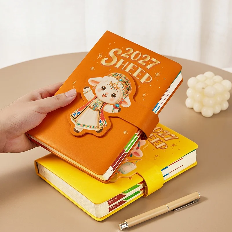 Agenda 2027 Planner Stationery Organizer Notebook Calendar Diary A5 Journal Chinese Note Book Buckle Notepad Sketchbook Kawaii