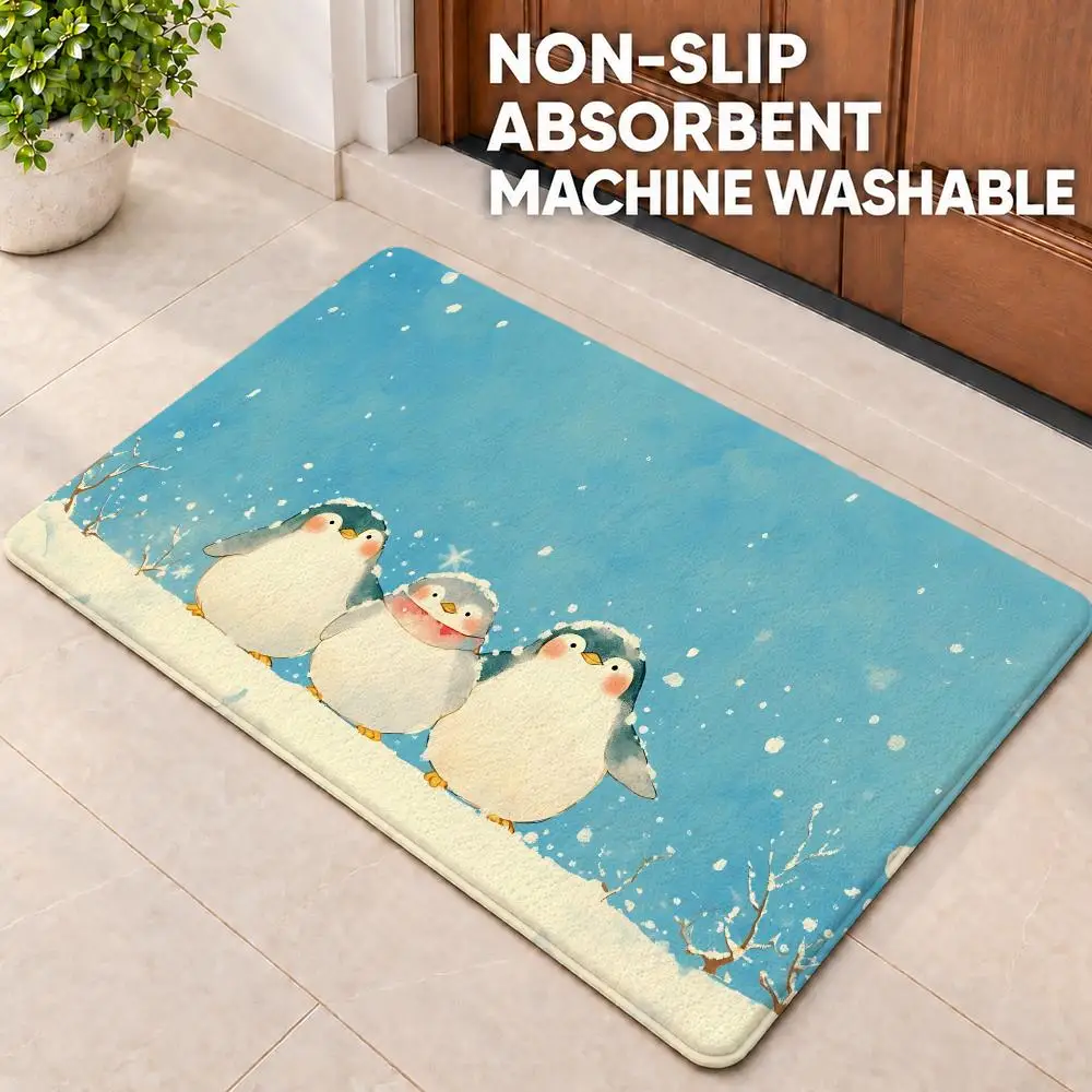 art Mushroom Floor Mat Doormat Non-Slip Floor Mat Rug for Bathroom Kitchen Entryway Indoor Outdoor Home Decor