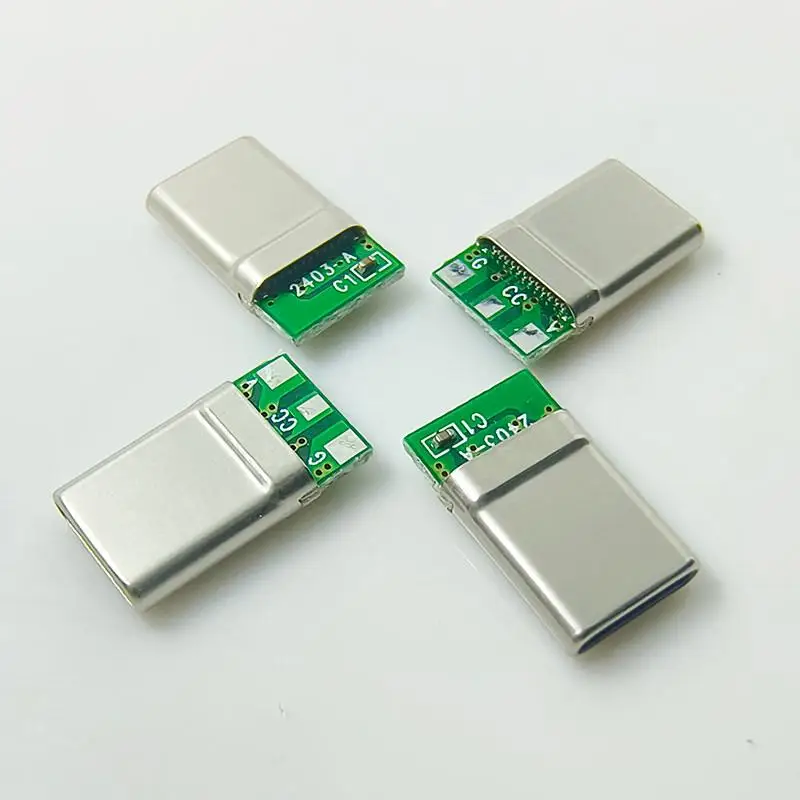 2/10 Sets PD 3Wire Charging Head 3Pin Male Type C Laptop Connector 3Solder Joint CC Pin CTOC5 With Capacitor Notebook Adapter