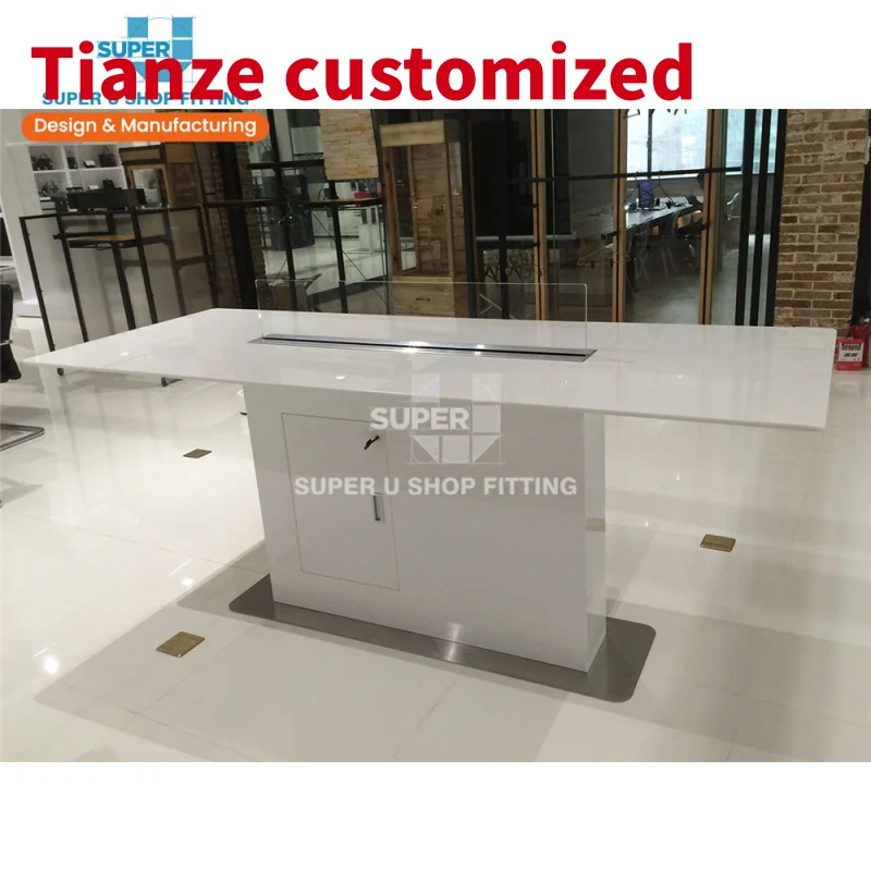 (customized)Retail Cellphone Boutique Store Showroom Cellphone Display Table Marble Mobile Cell Phone Display Table