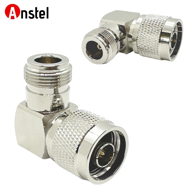 N Male to N Female 90 Degree Right Angle Adapter Copper L16 RF Coaxial Connector Converter for Ham Radio Antenna