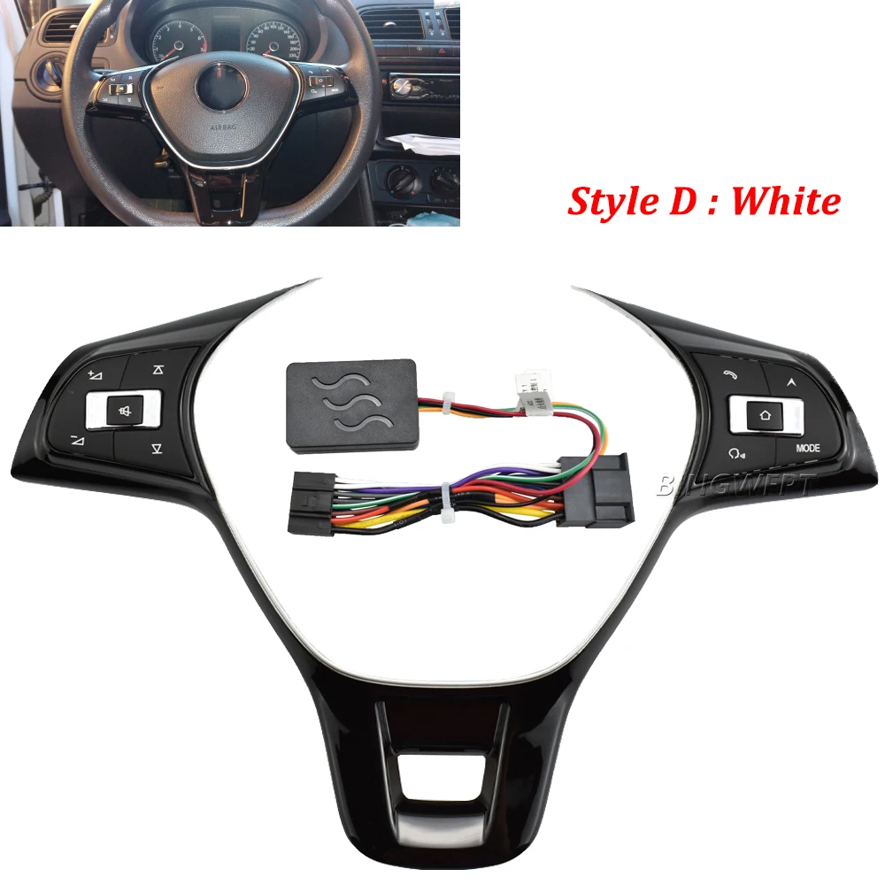 New Steering Wheel Control Button Switch Volume Button For VW MK6 Golf 7 Jetta Polo Modified Multifunction Audio Switch Button