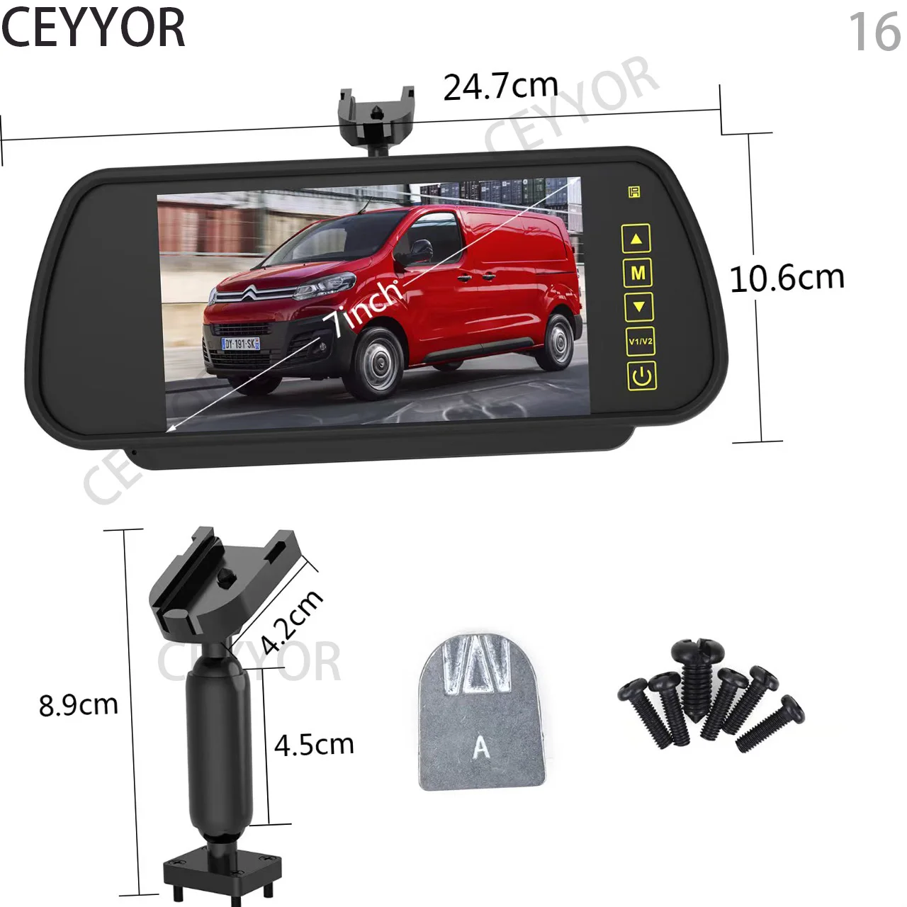 Камера стоп-сигнала с высоким креплением AHD 1080P для Ford Transit Custom 2012-2015. Включает 7-дюймовый цветной TFT ЖК-монитор. Камера стоп-сигнала с высоким креплением AHD 1080P для Ford Transit Custom 2012-2015. Включает 7-дюймовый цветной TFT ЖК-монитор.