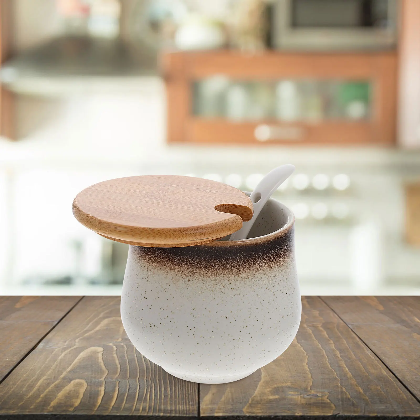 

1Set Ceramic Seasoning Jar High-Quality Spice Storage Can Multi-Function Condiment Jar for Salt Pepper Sugar Kitchen Use