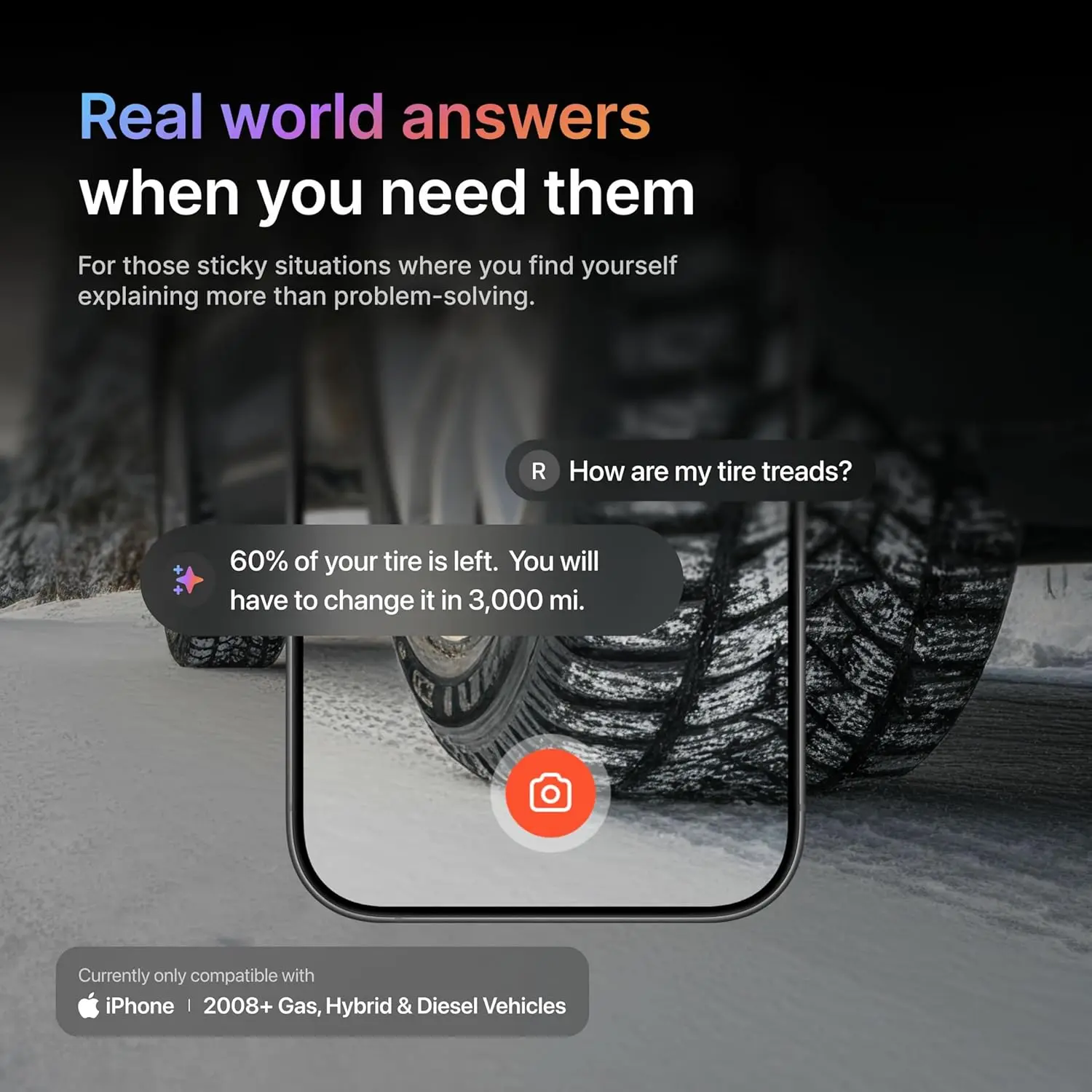 AI OBD2 Scanner Bluetooth for iPhone/iOS, Scan & Clear 50K+ Codes, Track History & Recalls, No Subscription Fees