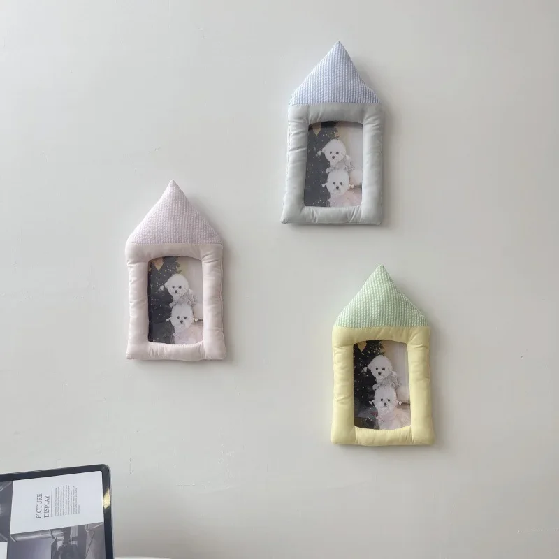 House Shape Frame Desktop Wedding Pictures Frame Children Room Decor Wall Hanging Creative Photo Frame Cotton