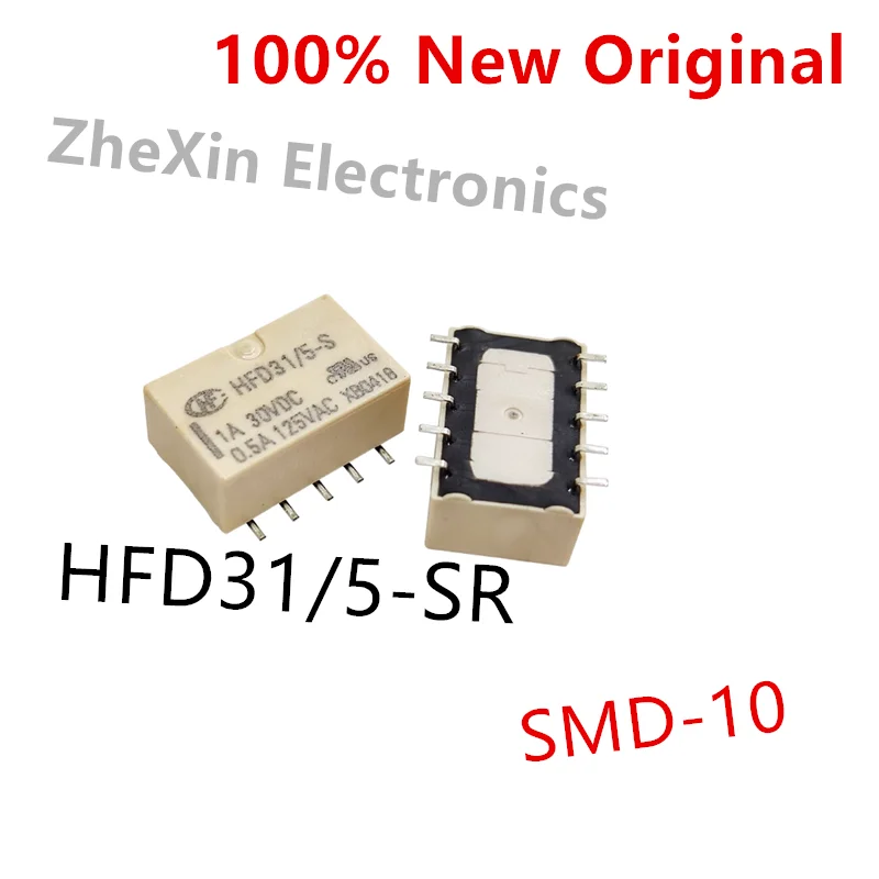 10PCS/Lot  HFD31/5-SR 、HFD31/12-SR 、HFD31/24-SR 、HFD31/3-SR   SMD-10   New Signal Relay  HFD31/5-S 、HFD31/12-S 、HFD31/24-S