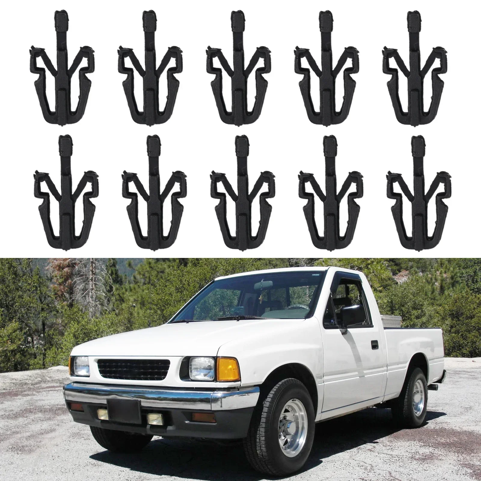 20Pcs Grille Retainer Clip Plastic Front Grille Clip For Isuzu Pickup KB TF D-Max For Holden Rodeo Front Grille Clip Retainer