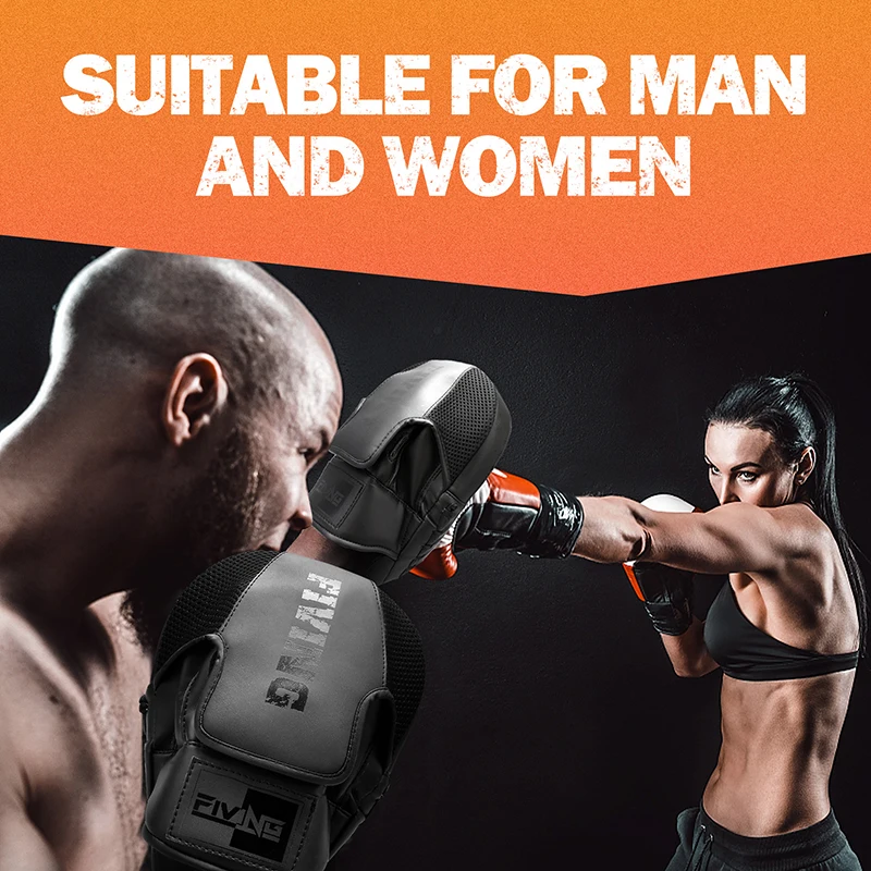 Boxing Pads for Men, Women,& Kids, Leather Focus Mitts for Martial Arts, Boxing Training,Curved Punch Mitts for Karate