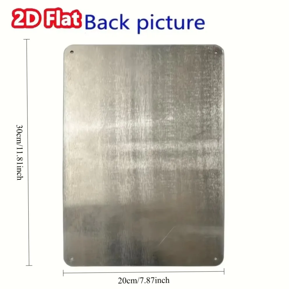 2D -Vintage Aluminium Metal Sign - 1 Piece, Ideal for Flower Pots/Planters/Succulents