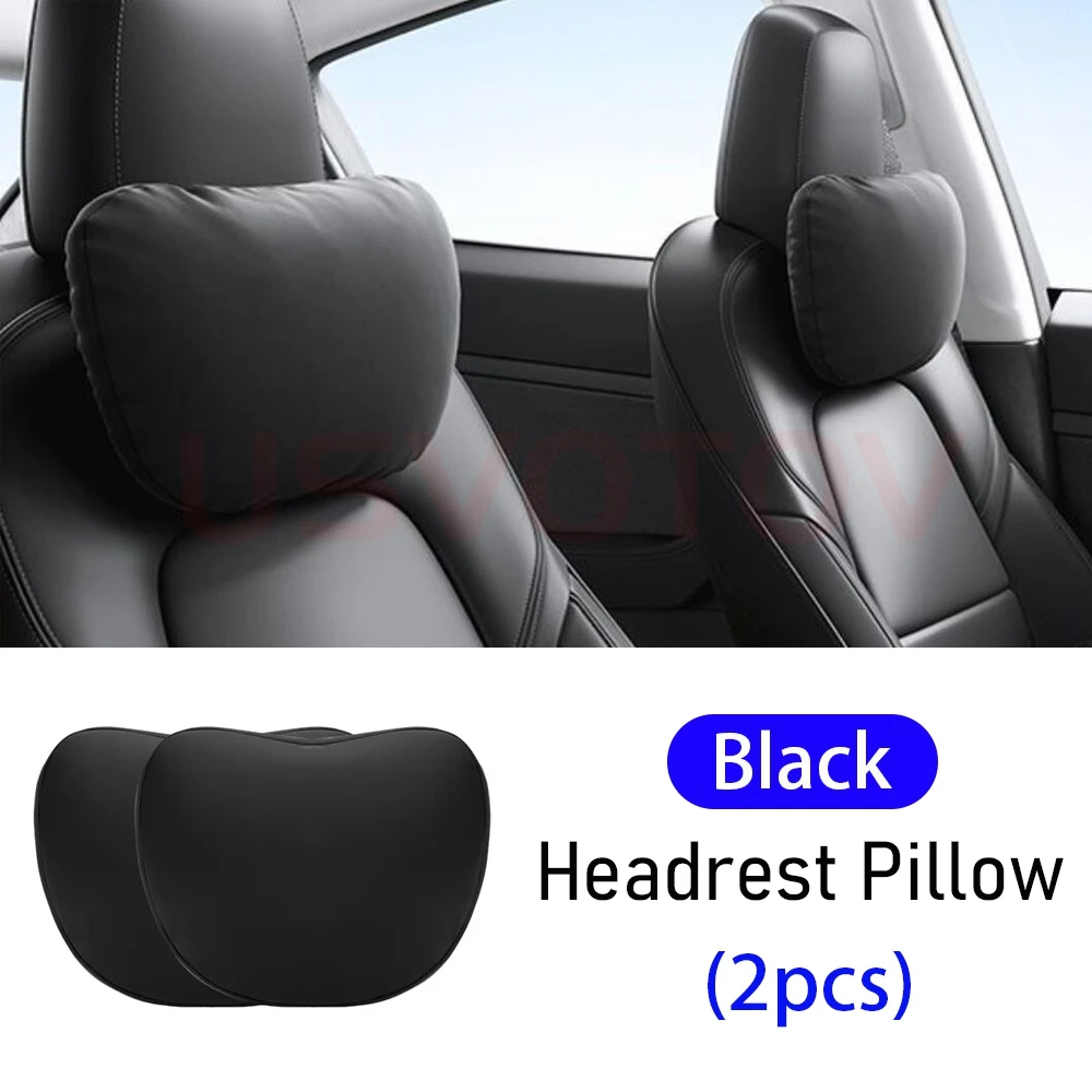 Variant: 2pcs Black Headrest