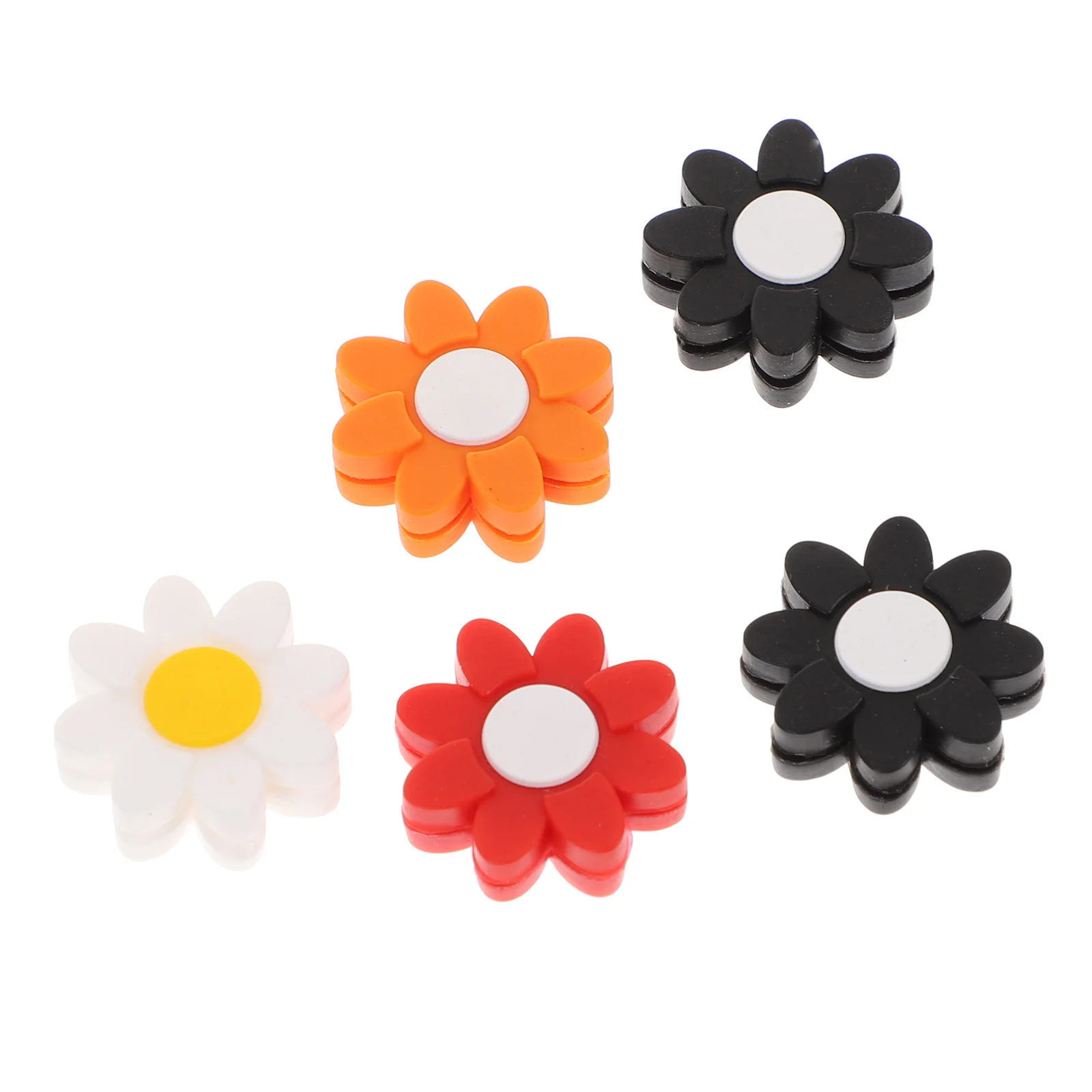 

5Pcs Tennis Racket Dampeners Silicone Petal Shape Vibration Absorbers Effective Tennis Elbow Prevention Stylish Outdoor Sports