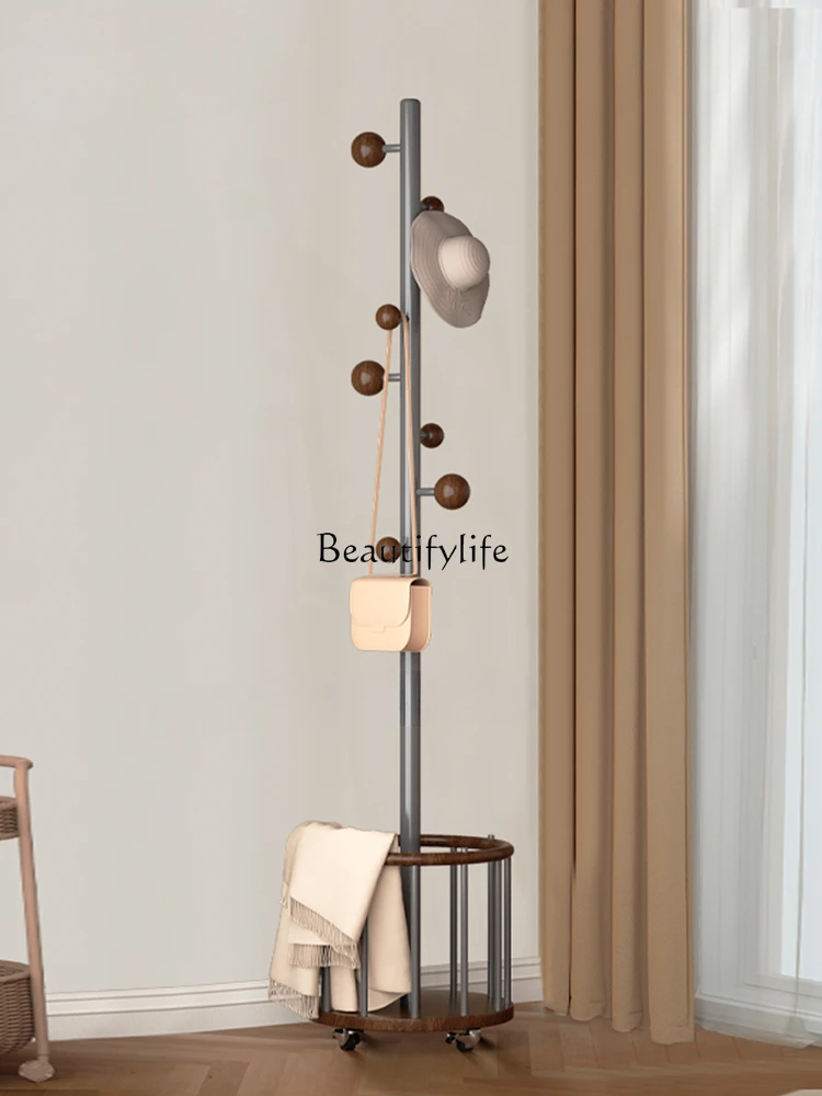 

Home Coat Rack Floor-to-ceiling Bedroom Premium Light Luxury Living Room with Wheels Movable Storage Rack