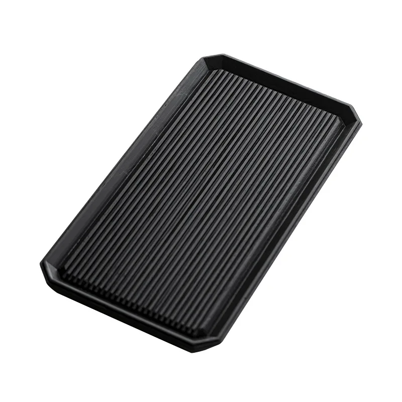White Ash Charcoal-roasted Black Tea Tray, Chinese-style Minimalist Small Household Tea Tray, Dry-brew Tea Table, Rectangular Te