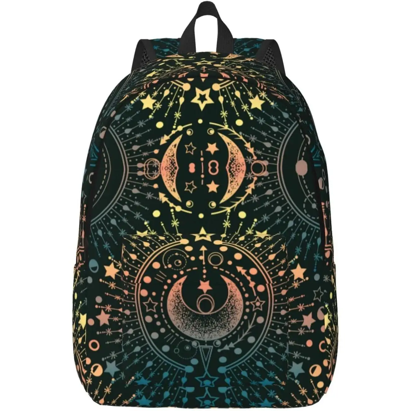 

Moon Star Magic Backpack for Girls Boys Women Lightweight Canvas Bookbag Casual Daypack for Travel Outdoor Camping, 1