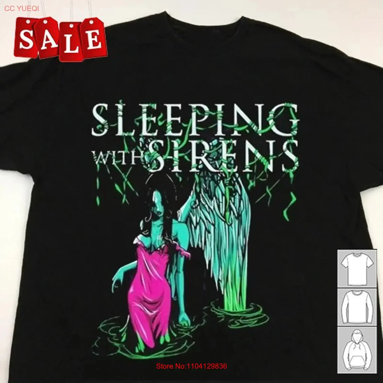 New Popular sleeping with sirens For Fans Men S 235XL T Shirt NH294 vintage Washed Comfortable Versatile Top For Everyday Wear