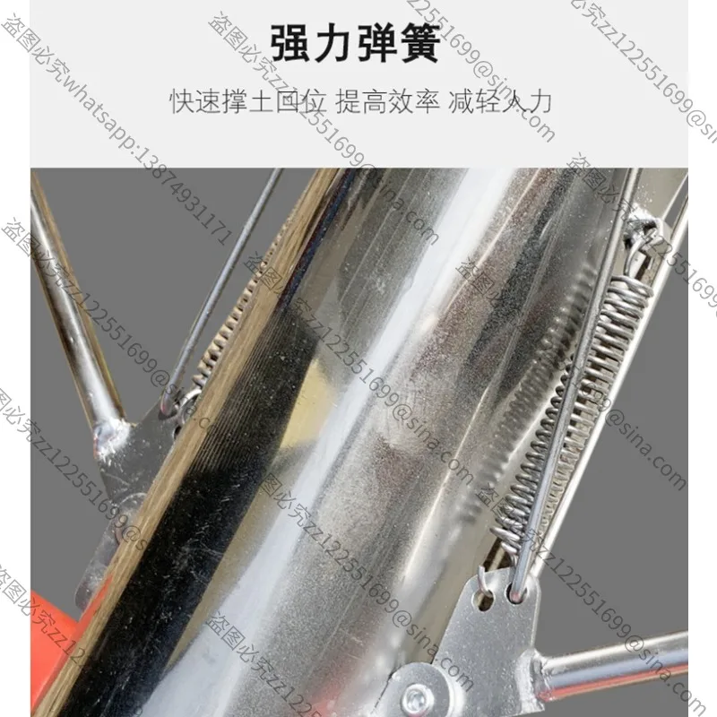 Suitable for Portable Seedling Planter, Thickened Stainless Steel Double Handle Seedling Transplanter,
