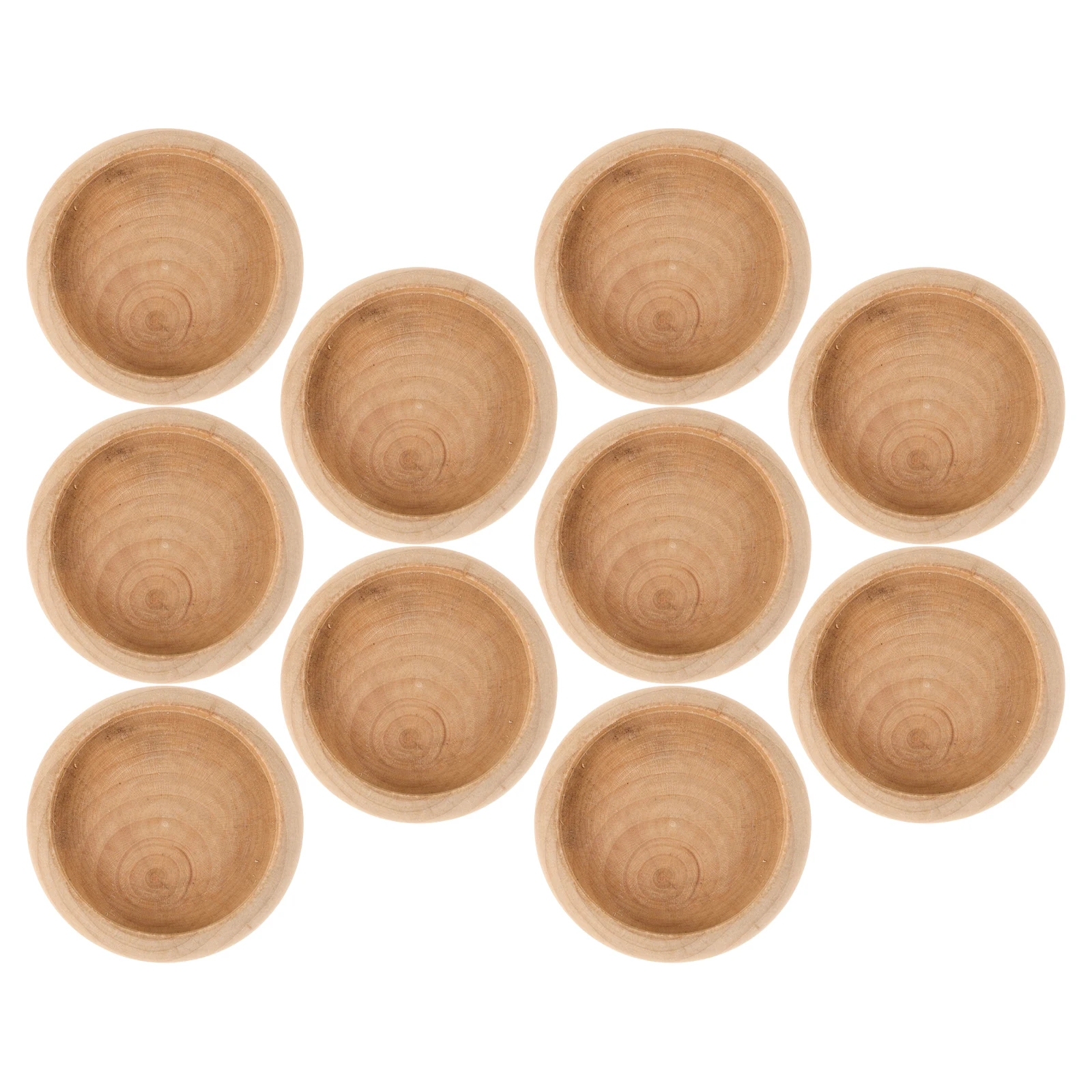 

10 pcs Solid Wood Base Circle Wooden Miniature Khaki Small Unfinished Coasters for Home Office Artware Craftsmanship Quality