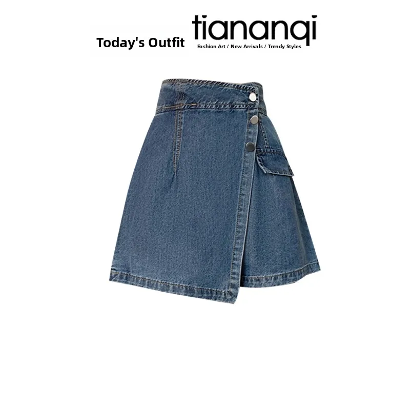 Estate anti-età coreano Sle Sweet ort Sve T-shirt a vita alta dimagrante gonna di jeans casual set da due pezzi Faion da donna