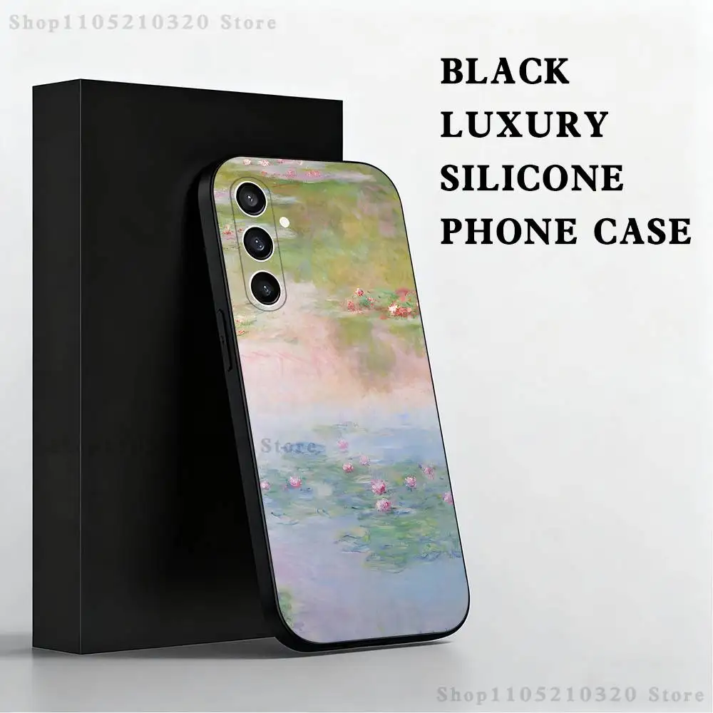 Claude Monet Art Phone Case For Samsung S 25,24,23,22,30,21,10,9,Ultra,Plus,Lite,FE,4,5 G Black Soft Case #2