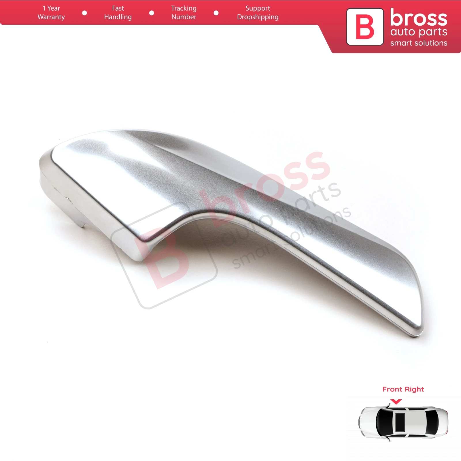 BDP1028 Interior Inner Door Opener Handle Front Right Door Chrome Plated Matte Color 156092165 for Alfa Romeo Giulietta 940