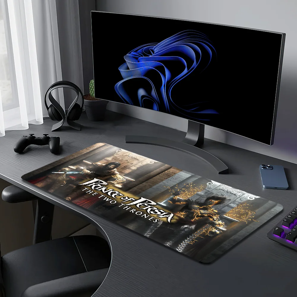 Game P-Prince of Persia The Two Thrones Mouse Pad Large Desk Mat Keyboard Ergonomic Office Rubber Game PC Non-slip Anti-fray Hom