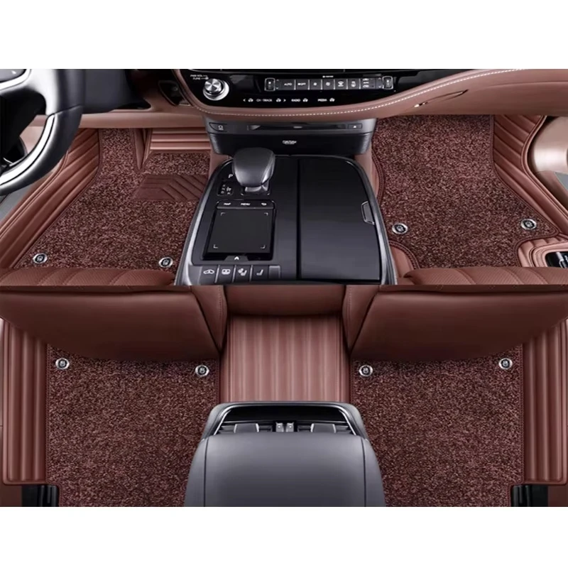 Car Floor Mats Leather PVC Floor Liner Non Slip Floor Carpet Full Coverage