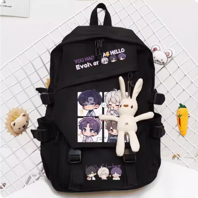 Mochila escolar de Anime Love and deepspace Zayne, bolso de hombro de alta capacidad, viaje de Cosplay, regalo para estudiantes y adolescentes, B872