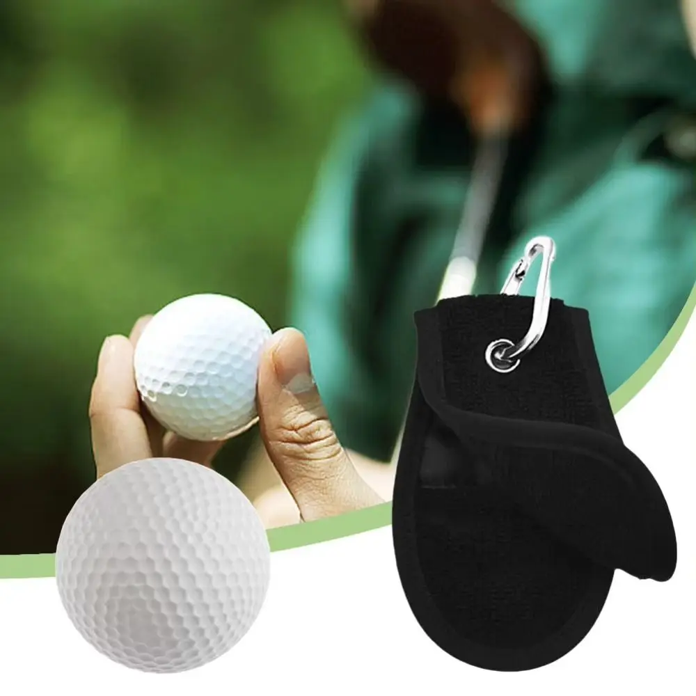 

Training Aids Golf Ball Cleaning Towel Soft Skin With Hanging Clip Dry Towels Golfer Black Comfortable Golf Cleaning Tools