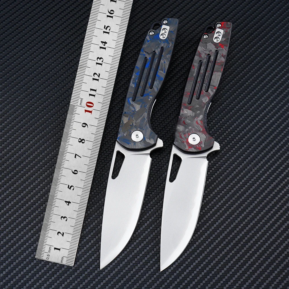 14C28N Steel Pocket Folding Knife Multipurpose Camping Survival Hunting Flipper Small Knives Carbon Fiber/G10 Handle EDC Tool