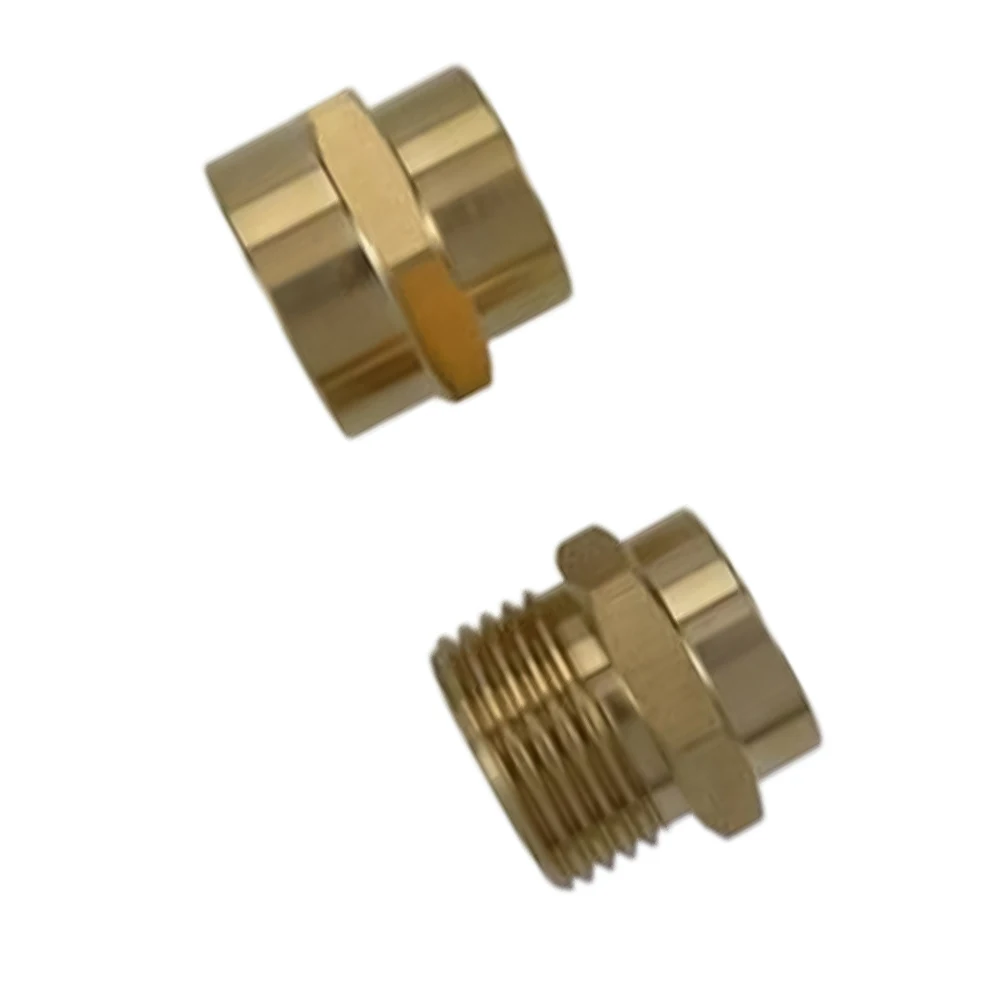 Brass Garden Hose Adapter with 3/4 GHT and M22 Threads for Connecting Hoses Fittings and Irrigation Components