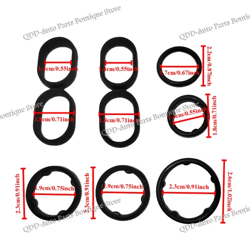 Imagen 2 del producto 1/4SET 68191356AA para Chrysler 300 200 Dodge Avenger cargador Jeep Cherokee adaptador de filtro de aceite junta tórica Kit de sellado