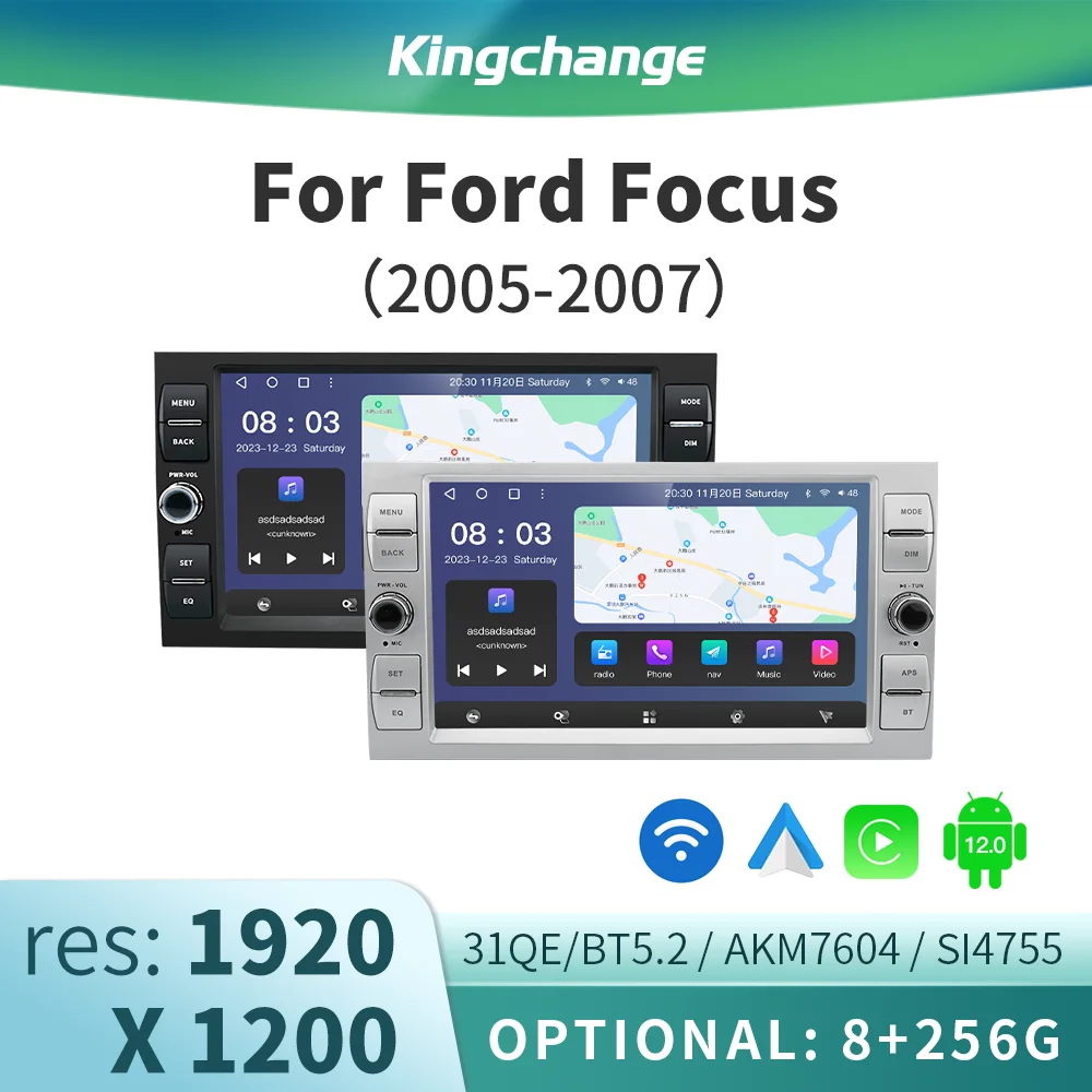 

Kingchange 8" Android Car Radio Multimedia Player Stereo For Ford Focus 2 Kuga Fiesta Mondeo 4 C-Max Carplay Navi BT GPS Wifi