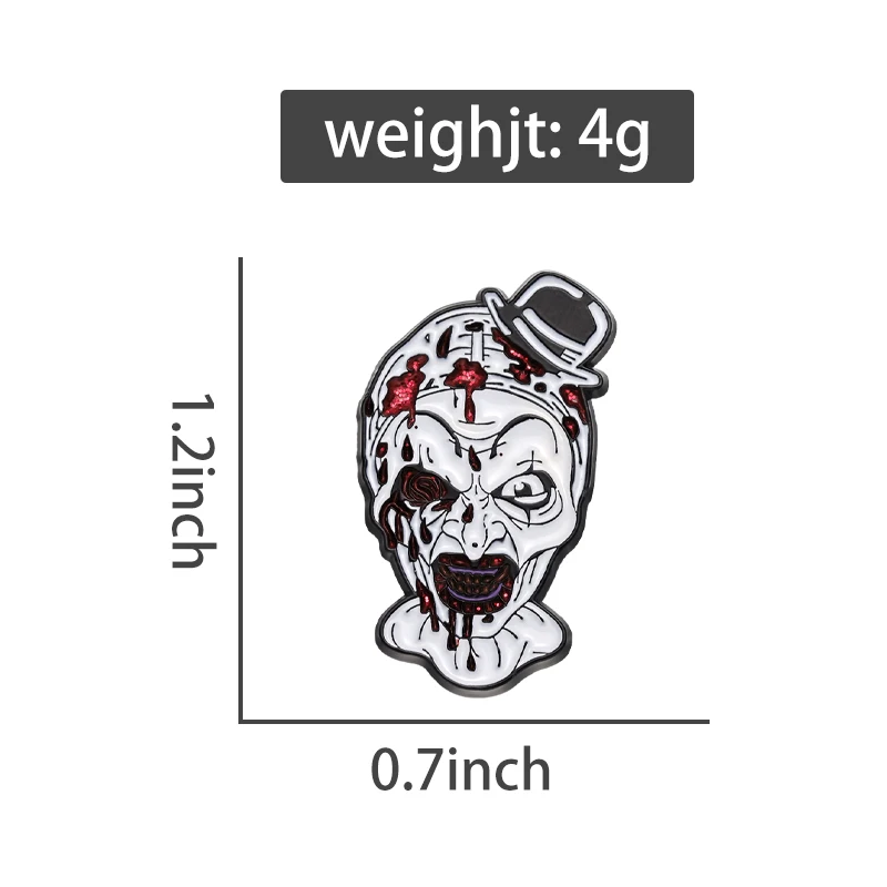 Horrorfilm Emaille Pins Broschen Revers Abzeichen Taschen Accessoires Schmuck Geschenk für Fans Freunde – Detail 5