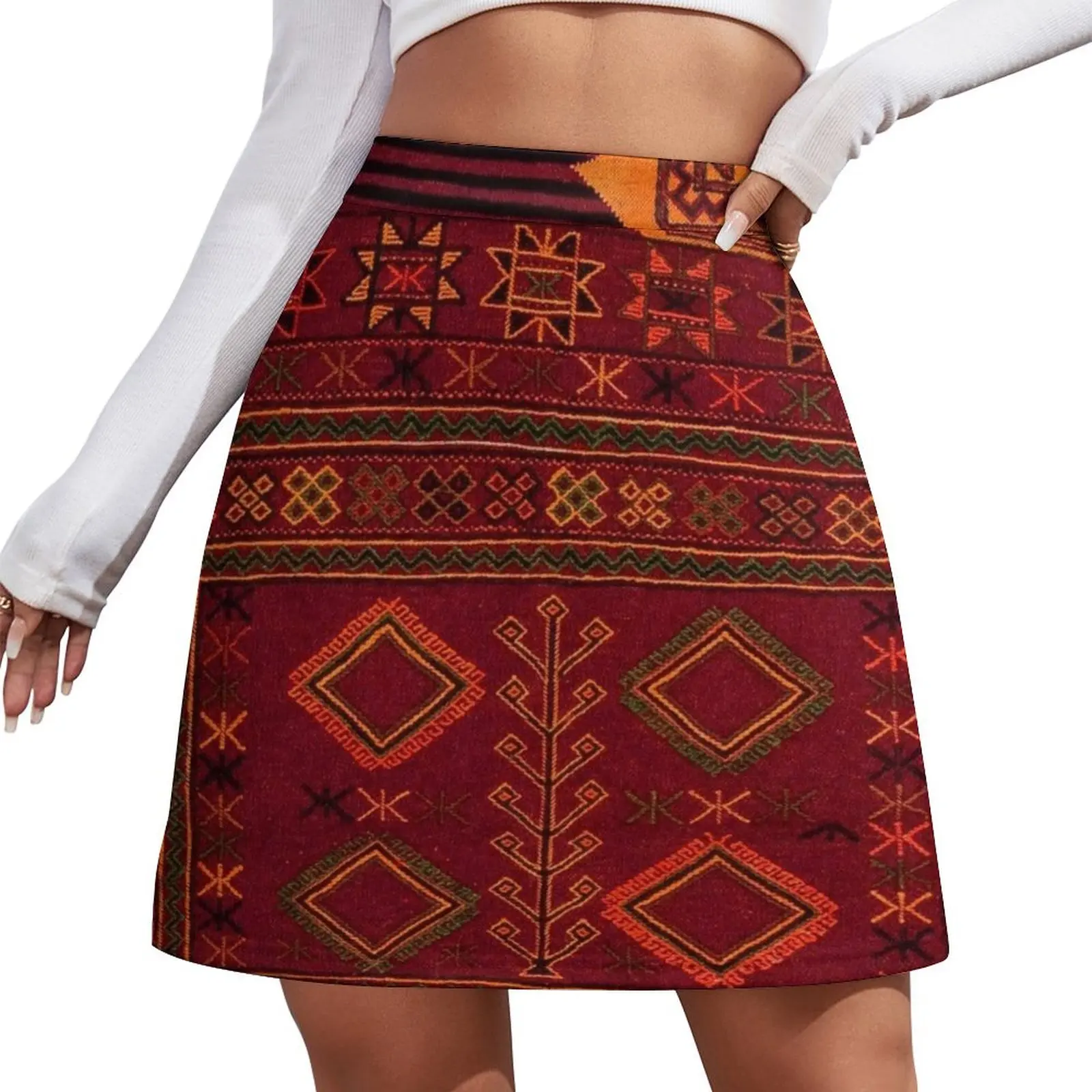 

Traditional Moroccan Artwork Design Mini Skirt Miniskirt School uniform Mini Skirt