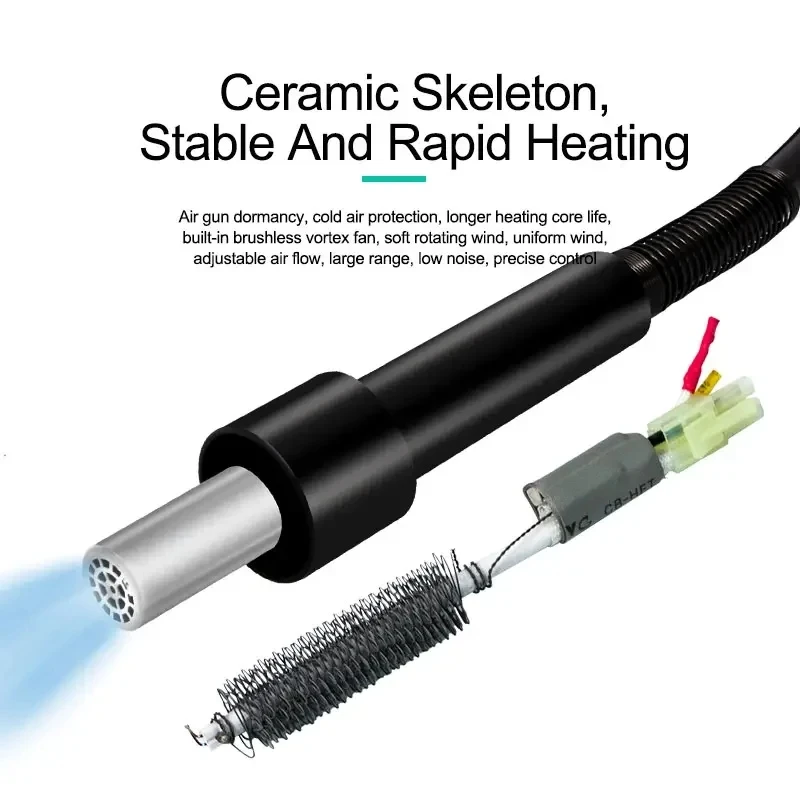 Quick 859D+ Hot Air Gun Soldering Station Welding Solder Iron Repair Rework Station For Motherboard BGA SMD PCB IC Maintenance view 4
