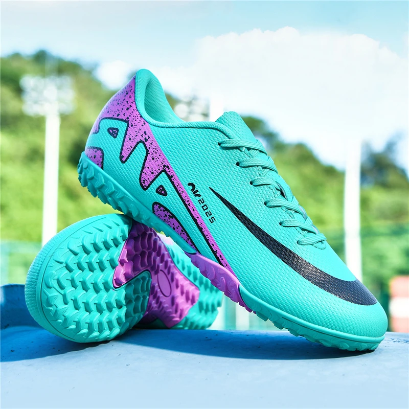 Men Professional Original Society Football Boot Artificial Grass Training Futsal Court Football Boot Kids Soccer Shoes for Child