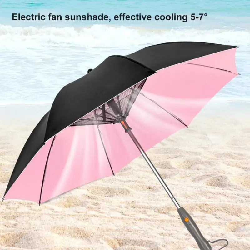 

KX4B Sun и Rain Umbrella Fan для защиты от солнца и охлаждающего путешествия