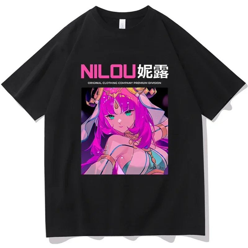 

Genshin Impact Anime T Shirt Women Funny Manga Graphic Harajuku Streetwear Short Sleeve T-shirt Cute Print Unisex Clothing Y2k