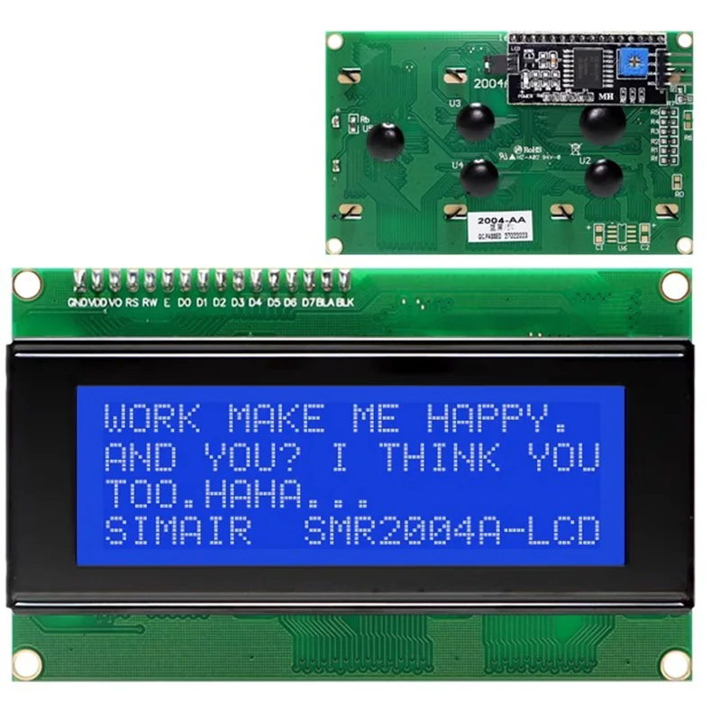 LCD2004+I2C 2004 20x4 2004A Blue/Green screen HD44780 Character LCD /w IIC/I2C Serial Interface Adapter Module For Arduino