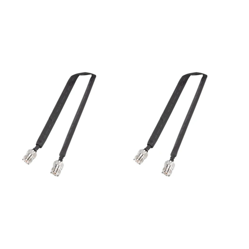 Door/Window Pass Through Flat RF Coaxial Cable SO239 UHF Female To UHF Female 50 Ohm RF Coax Pigtail Extension Cord