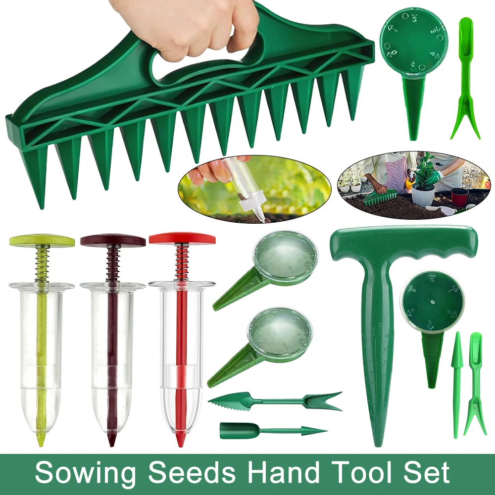 Mini Seeder Manual Seeder Small Seeder Adjustable Multi-functional Gardening Seed Planter Handheld Flower and Plant Sowing